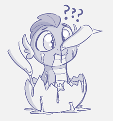 Size: 497x533 | Tagged: explicit, artist:heretichesh, babycon, confusion, cum, cum bath, cum everywhere, dragon, egg, egg shells, female, foalcon, g4, hatchling, imported from derpibooru, male, nudity, penis, smolder