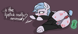 Size: 1751x783 | Tagged: explicit, artist:pinkberry, oc, oc:winter azure, anus, balls, body writing, butt freckles, clothes, colt, crossed legs, cute, ear piercing, earring, earth pony, embarrassed, eyelashes, female symbol, fetish, foal, foalcon, freckles, frog (hoof), girly, heart, imported from derpibooru, jewelry, kiss mark, kiss my ass, lipstick, lipstick fetish, lipstick on anus, lipstick on balls, magic, makeup, male, nudity, oc only, ocbetes, offscreen character, piercing, pony, socks, solo, solo male, speech, tail bun, talking, text, trap, underhoof