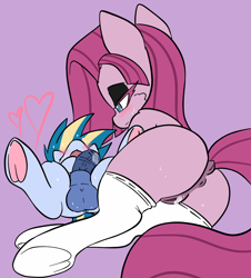 Size: 1502x1663 | Tagged: explicit, artist:steelsoul, pinkie pie, after vaginal, aftersex, age difference, anus, balls, butt, colt, creampie, cum, dock, female, foal, foalcon, g4, imported from derpibooru, male, mare, mare on colt, nudity, pinkamena diane pie, plot, pony, simple background, skeedaddle, straight, straight shota, vaginal creampie