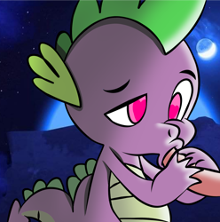 Size: 1070x1080 | Tagged: explicit, spike, blowjob, dragon, foalcon, g4, garble, gay, handjob, heart eyes, imported from derpibooru, male, masturbation, nudity, oral, penis, sex, wingding eyes