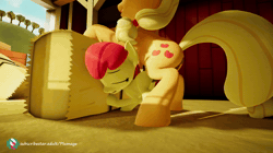 Size: 1920x1080 | Tagged: explicit, artist:plumage, apple bloom, applejack, 3d, against wall, age difference, animated, apple sisters, applecest, balls, barn, bloomsub, breathing, dickgirl, doggy style, download at source, dubious consent, duo, earth pony, female, femsub, filly, foal, foalcon, from behind, futa, futa applejack, futa on female, futa on filly, g4, horsecock, imported from derpibooru, incest, intersex, loop, mane, medial ring, nudity, penetration, penis, pony, sex, sex noises, ship:bloomjack, shipping, siblings, sisters, smiling, sound, submissive, sweet apple acres, tail, taint, unity, unity (game engine), vaginal, webm, worried