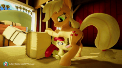Size: 1920x1080 | Tagged: explicit, artist:plumage, apple bloom, applejack, 3d, age difference, animated, apple sisters, applecest, balls, barn, bloomsub, blowjob, breathing, download at source, dubious consent, duo, earth pony, female, femsub, filly, foal, foalcon, futa, futa applejack, futa on female, futa on filly, g4, horsecock, imported from derpibooru, incest, intersex, loop, mane, medial ring, nudity, open mouth, oral, penis, pony, sex, sex noises, ship:bloomjack, shipping, siblings, sisters, smiling, sound, submissive, sweet apple acres, tail, unity, unity (game engine), webm, worried