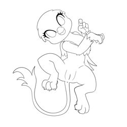 Size: 7000x7000 | Tagged: explicit, artist:imposter dude, cute, cute porn, female, foalcon, g4, gabby, griffon, imported from derpibooru, lineart, nudity, solo, solo female, vulva