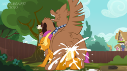 Size: 8000x4500 | Tagged: explicit, artist:metalhead97, all fours, alternate version, anal, anal knotting, anus, ass, balls, bestiality, butt, collar, commission, cum, cumming, cumsplosion, dog, doggy style, dragon, drool, eyes closed, female, femsub, foalcon, from behind, g4, humping, imported from derpibooru, interspecies, knot, knotted, knotting, male, multiple heads, nudity, open mouth, orgasm, orgasm cumshot, orthros, penetration, penis, ponyville, sex, show accurate, show accurate porn, smolder, smolderriere, smolthros, straight, submissive, tongue out, two heads, vulva