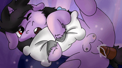 Size: 1920x1080 | Tagged: explicit, artist:euspuche, oc, oc:astra nova, animated, creampie, crotchboobs, cum, cumming, female, filly, foal, foalcon, frame by frame, gif, hair ribbon, hug, imported from derpibooru, male, missionary position, nipples, nudity, penetration, pillow, pillow hug, pony, sex, straight, unicorn, vaginal, vulva