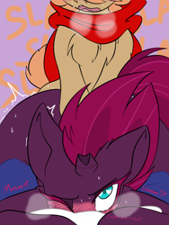 Size: 1536x2048 | Tagged: explicit, artist:steelsoul, tempest shadow, oc, oc:himmel, age difference, ambiguous penetration, blushing, broken horn, canon x oc, colt, colt on mare, earth pony, female, foal, foalcon, g4, heart eyes, horn, imported from derpibooru, male, mare, obscured penetration, one eye closed, pony, reverse foalcon, sex, softcore, straight, straight shota, unicorn, wingding eyes