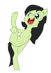 Size: 1000x1414 | Tagged: explicit, artist:happy harvey, oc, oc:filly anon, butt, chest fluff, crotchboobs, ear fluff, female, filly, foal, foalcon, human vulva on pony, imported from derpibooru, looking at you, nipples, nudity, open mouth, phone drawing, plot, pony, simple background, smiling, spread legs, spreading, standing, standing on one leg, transparent background, uvula, vulva