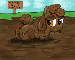 Size: 2000x1600 | Tagged: explicit, grotesque, artist:amateur-draw, apple bloom, anus, art dump, butt, earth pony, female, fetish, filly, foal, foalcon, g4, imported from derpibooru, looking back, manure, manure field, messy, mud, muddy, nudity, plot, pony, poop, scat, simple background, solo, solo female, vagina, vulva