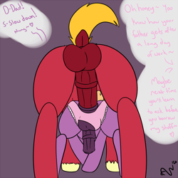Size: 1600x1600 | Tagged: explicit, artist:ashersketch, age difference, anal, anal access, anus, applecest, bad parenting, big dom small sub, big macintosh, bisexual, bisexual male, clothes, colt, crossdressing, dialogue, dock, doggy style, earth pony, english, enjoying, father and child, father and son, female, foal, foalcon, frilly underwear, from behind, g4, gay, gay in front of girls, hooves, implied bisexual, implied sugar belle, imported from derpibooru, incest, large penetration, little big mac, little mac, low angle, male, moaning, moaning in pleasure, mother and child, mother and son, nudity, panties, panties pulled down, penetration, penis, pent up, pink underwear, ponut, pony, pony on pony action, punishment, red coat, semi-erect, sex, shipping, short tail, slower, smoltober, stallion, stallion on colt, tail, that is one stretchy ponut, underwear, underwear aside, unshorn fetlocks, yellow hooves
