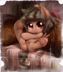Size: 1189x1350 | Tagged: explicit, artist:darkstylerz, alternate version, anus, clothes, commission, cottagecore, cozy glow, crotchboobs, cute, female, filly, foal, foalcon, frog (hoof), g4, genitals, hooves, imported from derpibooru, nipples, nudity, old photo, pegasus, pony, snaggletooth, socks, source needed, underhoof, useless source url, vulva, ych result
