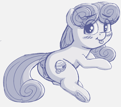 Size: 956x845 | Tagged: explicit, artist:heretichesh, oc, oc:callista, anus, blushing, butt, foalcon, frog (hoof), giant pony, imported from derpibooru, macro, mlem, monochrome, nudity, plot, ponut, pony, presenting, silly, sketch, solo, tongue out, underhoof, vagina, vaginal secretions, vulva