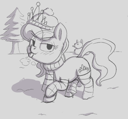 Size: 1428x1330 | Tagged: explicit, artist:heretichesh, diamond tiara, balls, blushing, breath, clothes, cocksock, earth pony, female, filly, five socks, foal, foalcon, futa, futa diamond tiara, g4, hat, imported from derpibooru, intersex, jewelry, mlem, nudity, penis, pony, scarf, silly, smug, snowpony, socks, solo, sultry, tiara, tongue out, toque, tree