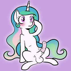 Size: 1000x1000 | Tagged: explicit, artist:vodkamewtwoni, princess celestia, alicorn, blushing, filly, foal, foalcon, futa, futa filly, futa princess celestia, g4, imported from derpibooru, intersex, nudity, penis, pony, solo, solo futa