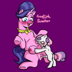 Size: 1000x1000 | Tagged: explicit, artist:vodkamewtwoni, sweetie belle, aftersex, age difference, commission, cookie crumbles, creampie, crotchboobs, cum, dialogue, female, filly, filly on mare, foal, foalcon, futa, futa filly, futa filly on mare, futa on female, futa sweetie belle, g4, genitals, imported from derpibooru, incest, intersex, mare, mother and child, mother and daughter, nipples, nudity, penis, pony, ship:cookiebelle, unicorn, vulva
