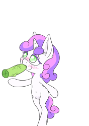 Size: 1000x1414 | Tagged: explicit, artist:happy harvey, sweetie belle, oc, oc:anon, belly button, blank flank, blowjob, blushing, colored pupils, crotchboobs, dark genitals, disembodied penis, female, filly, foal, foalcon, g4, human, human male, human male on filly, human on filly, human on pony action, imported from derpibooru, interspecies, looking up, male, nipples, nudity, oral, pale color, penis, phone drawing, pony, sex, simple background, soft color, standing up, straight, teats, transparent background, unicorn, vein, veiny cock, vulva