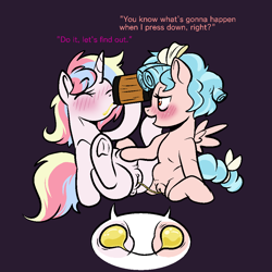Size: 1000x1000 | Tagged: explicit, artist:vodkamewtwoni, oc, oc:cherry heartstealer, anus, bladder, bladder bulge, bladder inflation, blushing, butt, canon x oc, catheter, cider, cozy glow, desperation, dialogue, drinking, duo, female, filly, filly on filly, foal, foalcon, frog (hoof), full bladder, g4, imported from derpibooru, inflation, insertion, lesbian, nudity, pegasus, plot, pony, potty time, pressing bladder, pure evil, raised hoof, this will end in pain, underhoof, unicorn, urethral insertion, urine, vulva, x-ray bladder