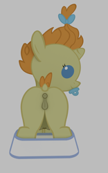 Size: 5000x8000 | Tagged: explicit, artist:nanomouse, absurd resolution, all fours, anatomically correct, anus, baby, baby eyes, baby pony, babycon, blue eyes, bow, bowtie, butt, crotchboobs, dark genitals, diaper, diaper fetish, diaper pulled down, dock, female, fetish, filly, foal, foalcon, g4, hair bow, imminent sex, implied cakecest, implied pound cake, implied shipping, implied straight, implied twincest, imported from derpibooru, infant, looking at you, looking back, looking back at you, nipples, nudity, orange hair, pacifier, pink nipples, ponut, pony, presenting, presenting anus, presenting pussy, pumpkin cake, pumpkinbutt, raised tail, rear view, short tail, simple background, solo, solo female, spread legs, spreading, tail, tail aside, teats, unicorn, vulva