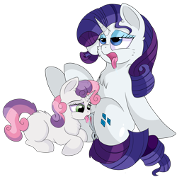 Size: 4800x4800 | Tagged: explicit, artist:secret to everybody, rarity, sweetie belle, age difference, ahegao, anatomically correct, cunnilingus, dark genitals, female, foalcon, forced, g4, imported from derpibooru, incest, lesbian, nudity, o-face, open mouth, oral, pony, raricest, sex, ship:raribelle, shipping, simple background, tongue out, transparent background, unicorn, vulva