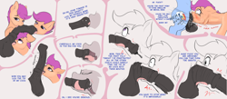 Size: 6016x2625 | Tagged: explicit, artist:hexado, rainbow dash, scootaloo, age difference, balls deep, blowjob, cock worship, crotchboobs, deepthroat, female, filly, foal, foalcon, futa, futa on female, futa on filly, futa rainbow dash, g4, high res, horsecock, imported from derpibooru, intersex, licking, licking cock, licking urethra, medial ring, multiple blowjob, nipples, nudity, oral, pegasus, penetration, penis, penis on face, pony, precum, salivating, sex, sheath, ship:scootadash, shipping, swallowing, teats, throat, throat bulge, throat fuck, tongue in penis, tongue out, urethral insertion, urethral penetration, x-ray