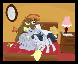Size: 1500x1223 | Tagged: explicit, artist:sherathoz, button mash, age difference, anus, bed, colt, colt on mare, creampie, crotchboobs, cum, cum in mouth, cum string, cunnilingus, cute porn, derpy hooves, drool, drool string, drugged, earth pony, eyes closed, female, foal, foalcon, foaldom, g4, group sex, imported from derpibooru, licking, licking cock, looking pleasured, male, mare, mmf threesome, molestation, nipples, nonconsensual, nudity, open mouth, oral, oral creampie, orgasm, pegasus, penis, pony, reverse foalcon, rumble, sex, show accurate, show accurate porn, sleeping, somnophilia, spread wings, straight, straight shota, threesome, tongue out, vagina, vaginal secretions, vulva, wings