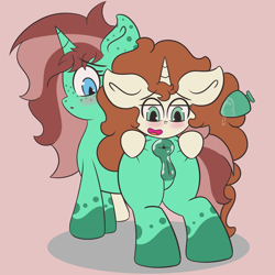 Size: 1800x1800 | Tagged: explicit, artist:vanifl, oc, oc:pure essence, oc:vanilla flavor, anus, blushing, buttplug, clitoris, ear freckles, female, filly, foal, foalcon, freckles, imminent anal insertion, imminent insertion, imported from derpibooru, lube, mottled genitals, nudity, oc only, ponut, pony, sex toy, unicorn, vulva