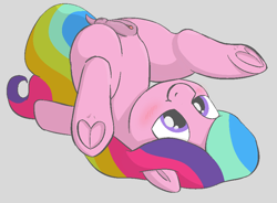 Size: 880x649 | Tagged: explicit, artist:heretichesh, anus, ass up, clitoris, dock, female, filly, foal, foalcon, frog (hoof), g4, imported from derpibooru, lying down, multicolored hair, nudity, on back, pegasus, pony, presenting, presenting pussy, rainbow hair, rainbow harmony, solo, solo female, underhoof, vulva, vulvar winking