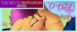 Size: 1792x748 | Tagged: explicit, artist:emilywulfstudios, rainbow dash, scootaloo, female, foalcon, futa, futa on female, futa rainbow dash, g4, imported from derpibooru, intersex, orgasm, paywall content, scootalove, ship:scootadash, shipping, teaser image
