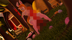 Size: 640x360 | Tagged: explicit, artist:indigosfmworks, 3d, against tree, animated, anthro, applecest, bedroom eyes, big macintosh, bouncing, bouncing breasts, breasts, bunny suit, busty pear butter, censored, clothes, earth pony, female, foalcon, g4, gif, heart, heart eyes, imported from derpibooru, incest, infidelity, lidded eyes, male, milf, mosaic censor, mother and child, mother and son, nipples, nudity, outdoor sex, outdoors, pear butter, sex, ship:pearmac, shipping, size difference, source filmmaker, standing sex, straight, tree, wingding eyes