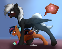 Size: 3800x3043 | Tagged: explicit, artist:trast113, oc, oc:alex sinfalair, oc:solar comet, abdominal bulge, age difference, an egg being attacked by sperm, big dom small sub, commission, creampie, cum, cumming, digital art, disguise, disguised changedling, egg cell, eyelashes, female, fertilization, filly, foal, foalcon, from behind, hands free, high res, imported from derpibooru, impregnation, male, male to female, orgasm, pegasus, penetration, pony, rule 63, sex, simultaneous orgasm, size difference, spermatozoon, stallion, stallion on filly, straight, vaginal, vaginal orgasm