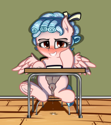 Size: 937x1061 | Tagged: explicit, artist:cutelewds, alternate version, anatomically correct, anus, bedroom eyes, blushing, clitoris, cozy glow, crotchboobs, devious, exhibitionism, female, filly, foal, foalcon, g4, grin, implied masturbation, imported from derpibooru, looking at you, nipples, nudity, pegasus, ponut, pony, presenting, presenting pussy, sitting, smiling, solo, solo female, spread legs, spread wings, spreading, vaginal secretions, vulva, vulvar winking, wingboner, wings