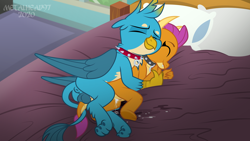 Size: 8000x4500 | Tagged: explicit, artist:metalhead97, adorasexy, aftersex, anus, ass, balls, bed, bedroom eyes, butt, cheek squish, clitoral hood, clitoris, collar, commission, creampie, cuddling, cum, cute, cute porn, dragon, dragoness, eyes closed, female, female orgasm, foalcon, g4, gallabetes, gallus, griffon, happy ending, happy sex, imported from derpibooru, interspecies, intertwined tails, love, male, messy, nudity, orgasm, pillow, sex, sexy, ship:smollus, shipping, show accurate, show accurate porn, smiling, smolder, smolderbetes, snuggling, spooning, squishy cheeks, straight, tail, vaginal creampie, vaginal secretions, vulva, wet, wet sheets, window