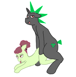Size: 900x905 | Tagged: explicit, artist:amorasilverstre, oc, oc:amora, oc:atomic flame, age difference, ahegao, big dom small sub, earth pony, female, filly, foal, foalcon, imported from derpibooru, male, open mouth, pony, stallion, stallion on filly, straight, tongue out, unicorn