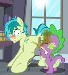 Size: 2100x2333 | Tagged: explicit, artist:succubi samus, spike, anus, balls, blushing, butt, commission, dock, dragon, dragon dick, dragon on pony action, earth pony, edit, eyes closed, face fart, fart, fart cloud, fart fetish, fart noise, fetish, foalcon, g4, gas, gay, high res, horsecock, imported from derpibooru, interspecies, licking, male, nudity, onomatopoeia, oral, penis, plot, ponut, pony, sandbar, sandbutt, sex, ship:sandspike, shipping, show accurate, sound effects, taint licking, tongue out, winged spike, wings