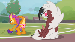 Size: 8000x4500 | Tagged: explicit, artist:metalhead97, alternate design, alternate version, ass, butt, canon x pokémon, cheerleader smolder, clothes, commission, crossover, dragon, dragoness, duo, female, foalcon, g4, imminent sex, imported from derpibooru, leaning, leaning forward, looking at each other, looking back, lycanroc, male, midnight lycanroc, nudity, panties, penis, picking up, pokémon, precum, presenting, show accurate, show accurate porn, skirt, smiling, smolder, smolderriere, smolycanroc, straight, teasing, underwear