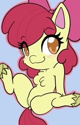 Size: 1320x2048 | Tagged: explicit, artist:steelsoul, apple bloom, dock, earth pony, female, filly, foal, foalcon, g4, g4.5, human vulva on pony, imported from derpibooru, my little pony: pony life, nudity, pony, solo, solo female, spread legs, spreading, vulva