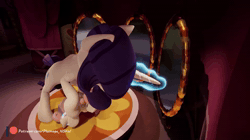 Size: 960x540 | Tagged: explicit, artist:plumage, rarity, sweetie belle, 3d, age difference, animated, anus, balls, belle sisters, bondage, breathing, carousel boutique, dark genitals, dickgirl, female, filly, foal, foalcon, frog (hoof), futa, futa on female, futa on filly, futa rarity, g4, glowing horn, horn, horsecock, imported from derpibooru, incest, intersex, magic, magic abuse, magic aura, magical bondage, mane, mating press, medial ring, missionary position, nudity, open mouth, penetration, penis, ponut, pony, raricest, sex, ship:raribelle, shipping, siblings, sisters, sound, tail, telekinesis, underhoof, unicorn, unity, unity (game engine), vaginal, webm, wip