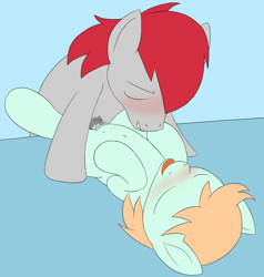 Size: 2000x2100 | Tagged: explicit, artist:unsavorydom, belly button, blushing, clitoris, colt, colt on filly, creampie, crotchboobs, cum, duo, earth pony, female, filly, foal, foalcon, g4, high res, imported from derpibooru, male, missionary position, nipples, nudity, on back, peach fuzz, penetration, pony, sex, ship:peachtrain, straight, teats, train tracks (g4), vaginal, vulva
