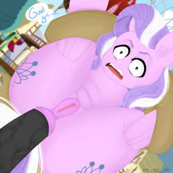 Size: 3840x3840 | Tagged: explicit, artist:rise_of_evil_69, diamond tiara, alternate version, anal, anatomically correct, anus, belly, belly button, big eyes, both cutie marks, butt, clitoris, ear fluff, ears, earth pony, faic, female, filthy rich, foalcon, g4, high res, imported from derpibooru, incest, jewelry, looking at you, male, mare, nudity, penetration, penis, pink body, plot, pony, sex, straight, thighs, tiara, vulva