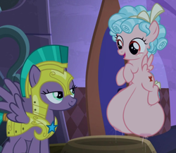 Size: 777x675 | Tagged: questionable, artist:mrweirdo, queen chrysalis, big crotchboobs, cozy glow, cropped, crotchboobs, crotchboobs edit, disguise, disguised changeling, duo, duo female, edit, edited screencap, female, female focus, females only, filly, foal, foalcon, g4, huge crotchboobs, hyper, hyper crotchboobs, imported from derpibooru, impossibly large crotchboobs, lactation, mare, milk, my little pony: friendship is magic, nipples, nudity, oppai loli, pegasus, pony, screencap, show accurate, show accurate porn, solo focus, the summer sun setback, vanguard cover
