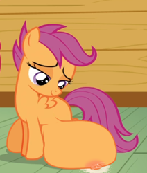Size: 463x547 | Tagged: questionable, artist:mrweirdo, scootaloo, big crotchboobs, cropped, crotchboobs, crotchboobs edit, crotchboobs on floor, edit, edited screencap, female, filly, foal, foalcon, g4, huge crotchboobs, hyper, hyper crotchboobs, imported from derpibooru, impossibly large crotchboobs, lactation, milk, my little pony: friendship is magic, nipples, nudity, on your marks, oppai loli, pegasus, pony, screencap, show accurate, show accurate porn, solo, solo female