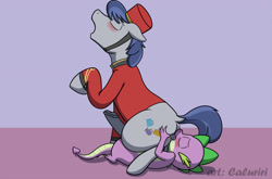 Size: 1280x844 | Tagged: explicit, artist:caluriri, spike, analingus, analingus on male, bellhop pony, dragon, facesitting on spike, foalcon, g4, gay, horsecock, imported from derpibooru, interspecies, male, male facesitting, male on male analingus, nudity, oral, penis, sex, spikeinn, stallion, welcome inn