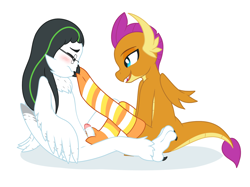Size: 1695x1267 | Tagged: explicit, artist:hairgrape, oc, anthro, anthro on dragon action, avian, bird, canon x oc, clothes, dead source, dragon, dragoness, duo, feet, female, fetish, foalcon, foot fetish, foot on face, footjob, g4, glasses, imported from derpibooru, legwear, long socks, male, nudity, owl, penis, show accurate, show accurate porn, simple background, sitting, smolder, snowy owl, sock fetish, socks, straight, striped socks, thigh highs, white background