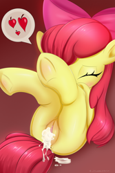 Size: 3456x5184 | Tagged: explicit, artist:zionworldartist, apple bloom, adorabloom, aftersex, anus, bloom butt, butt, clitoris, creampie, cum, cute, cute porn, earth pony, female, filly, foal, foalcon, g4, imported from derpibooru, nudity, plot, pony, solo, solo female, vulva