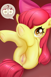 Size: 3456x5184 | Tagged: explicit, artist:zionworldartist, apple bloom, anus, bloom butt, butt, clitoris, cute, cute porn, earth pony, female, filly, foal, foalcon, g4, human vulva on pony, imported from derpibooru, nudity, plot, pony, solo, solo female, vulva