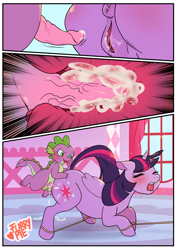 Size: 2480x3508 | Tagged: explicit, artist:redfurrypie, spike, twilight sparkle, alicorn, backwards cutie mark, comic, creampie, cum, cumming, dragon, female, foalcon, g4, high res, human vulva on pony, imported from derpibooru, internal cumshot, male, nudity, penetration, pony, sex, ship:twispike, shipping, straight, this will end in pregnancy, tongue out, vaginal, x-ray