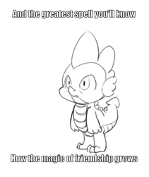 Size: 529x626 | Tagged: explicit, artist:carnifex, spike, animated, barbed penis, cloaca, dragon, edit, erection, foalcon, g4, genital slit, gif, imported from derpibooru, male, monochrome, nudity, penis, simple background, solo, solo male, text