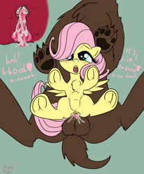 Size: 3800x4600 | Tagged: explicit, artist:littlenaughtypony, fluttershy, abdominal bulge, ahegao, anatomically correct, bedroom eyes, bestiality, blushing, canine penis, cervical penetration, cervix, chest fluff, creampie, cum, cum in uterus, dialogue, dog, dog on filly action, drool, drool string, eyes rolling back, female, female orgasm, filly, flutterzoo, foal, foalcon, frog (hoof), g4, hair over one eye, heart, hoofbutt, imported from derpibooru, internal cumshot, interspecies, knot, knotted, knotted penis, knotting, looking pleasured, low angle, male, nudity, open mouth, orgasm, paw pads, pegasus, penetration, penis, pony, sex, simultaneous orgasm, straight, tongue out, underhoof, uterus, vagina, vaginal, vaginal orgasm, vaginal secretion stain, vaginal secretions, vaginal secretions trail, vulva, x-ray, younger, younger fluttershy