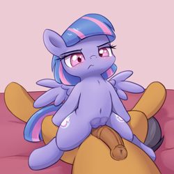 Size: 2000x2000 | Tagged: explicit, :<, age difference, artist needed, bed, belly button, blushing, both cutie marks, clitoris, cowgirl position, crotchboobs, delicious flat crotch, duo, feathered wings, female, filly, filly on stallion, foal, foalcon, foaldom, g4, grinding, high res, imported from derpibooru, intercrural sex, male, nipples, not incest, nudity, on bed, pegasus, penis, pony, quibble pants, quibblesprint, semi-incest, sex, sexual frustration, shipping, small dom big sub, source needed, spread wings, stallion, stepfather and daughter, straight, teats, vaginal secretions, vulva, wind sprint, wingboner, wings