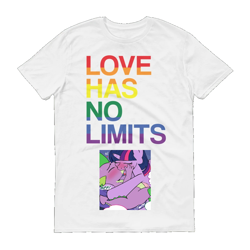 Size: 1000x1000 | Tagged: explicit, artist:kyokimute, spike, twilight sparkle, clothes, cum, downvote bait, dragon, edit, female, foalcon, g4, imported from derpibooru, kissing, male, nudity, penis, pride, ship:twispike, shipping, shirt, shitposting, straight, t-shirt