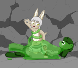 Size: 4000x3500 | Tagged: explicit, grimdark, artist:pvryohei, oc, blushing, commission, crossover, fetish, foalcon, goo, goo pony, imported from derpibooru, inflation, made in abyss, nanachi, nudity, original species, penetration, pregnant, rape, sex, tentacle porn, tentacle rape, tentacles, unbirthing, vagina, vaginal, vaginal secretions, vore